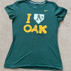 Oakland A’s Nike Women’s Slim fit tee size Medium